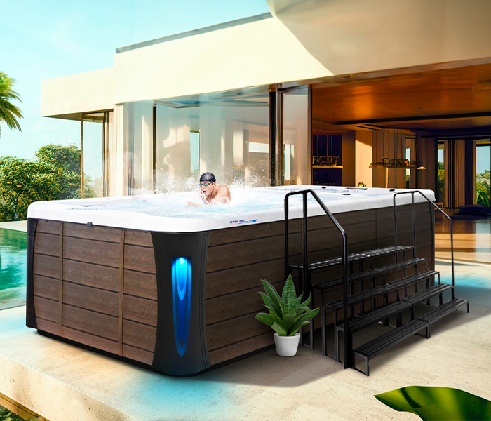 Calspas hot tub being used in a family setting - Mansfield