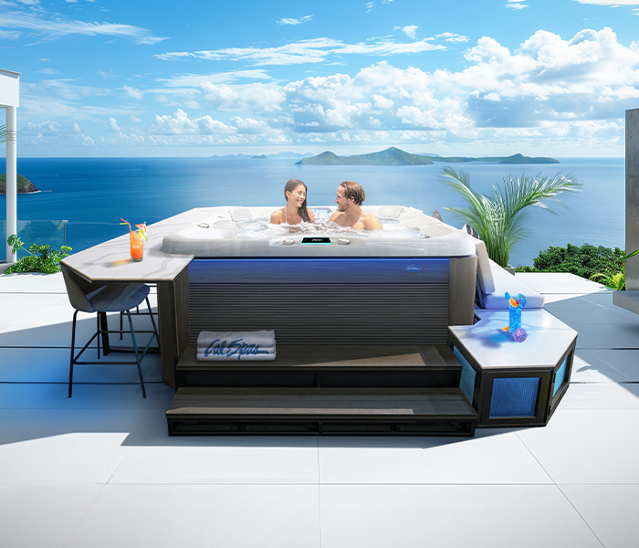Calspas hot tub being used in a family setting - Mansfield